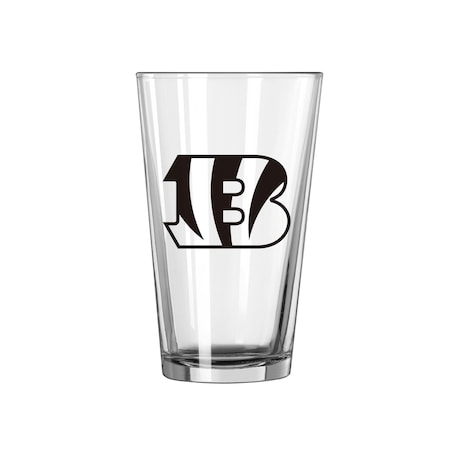 Logo Brands Cincinnati Bengals 16oz Gameday Pint Glass 607-G16P-1